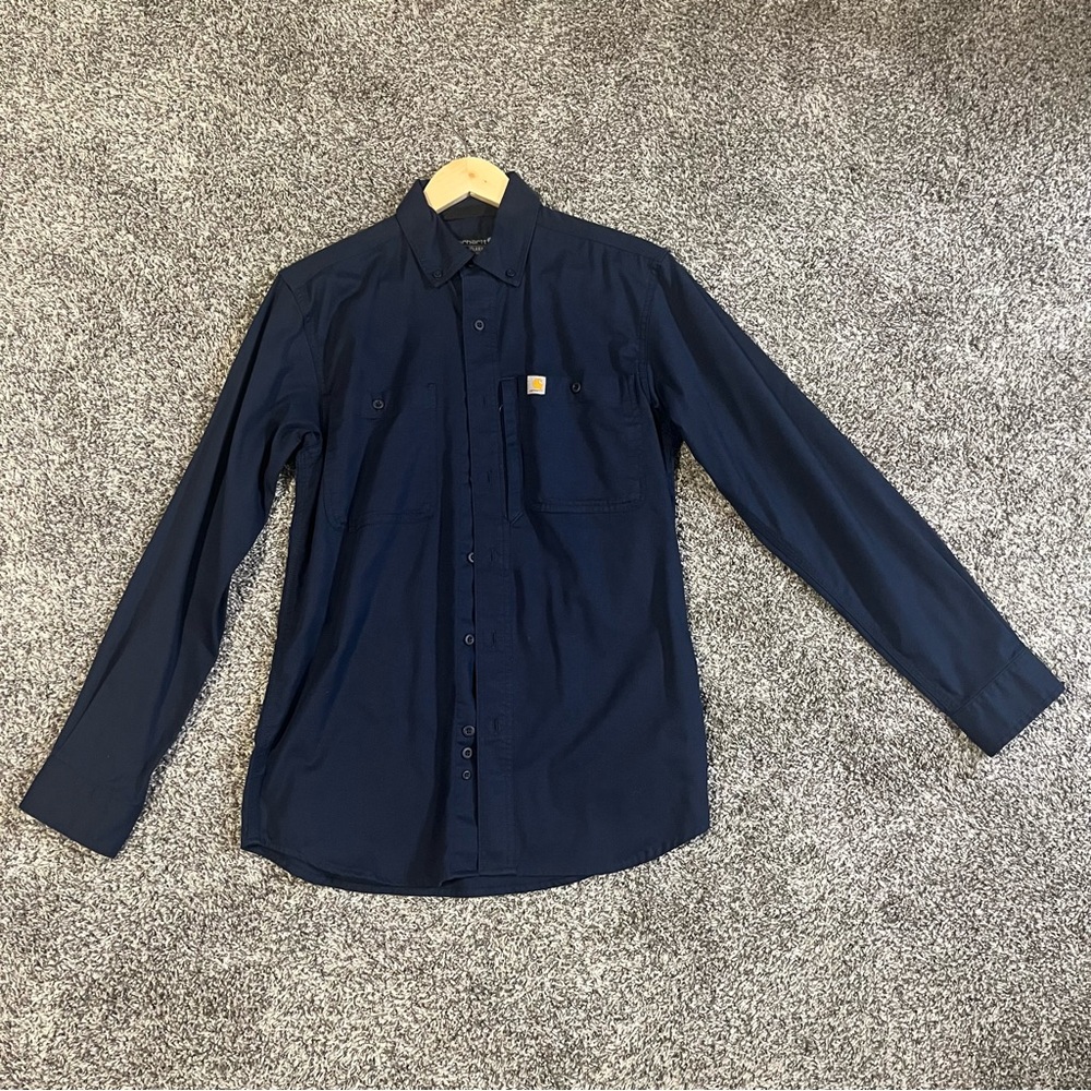 Carhartt Men's Navy rugged Shirt